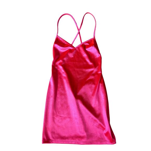 Laina Rauma Dresses & Skirts - Laina Rauma metallic pink spandex mini dress